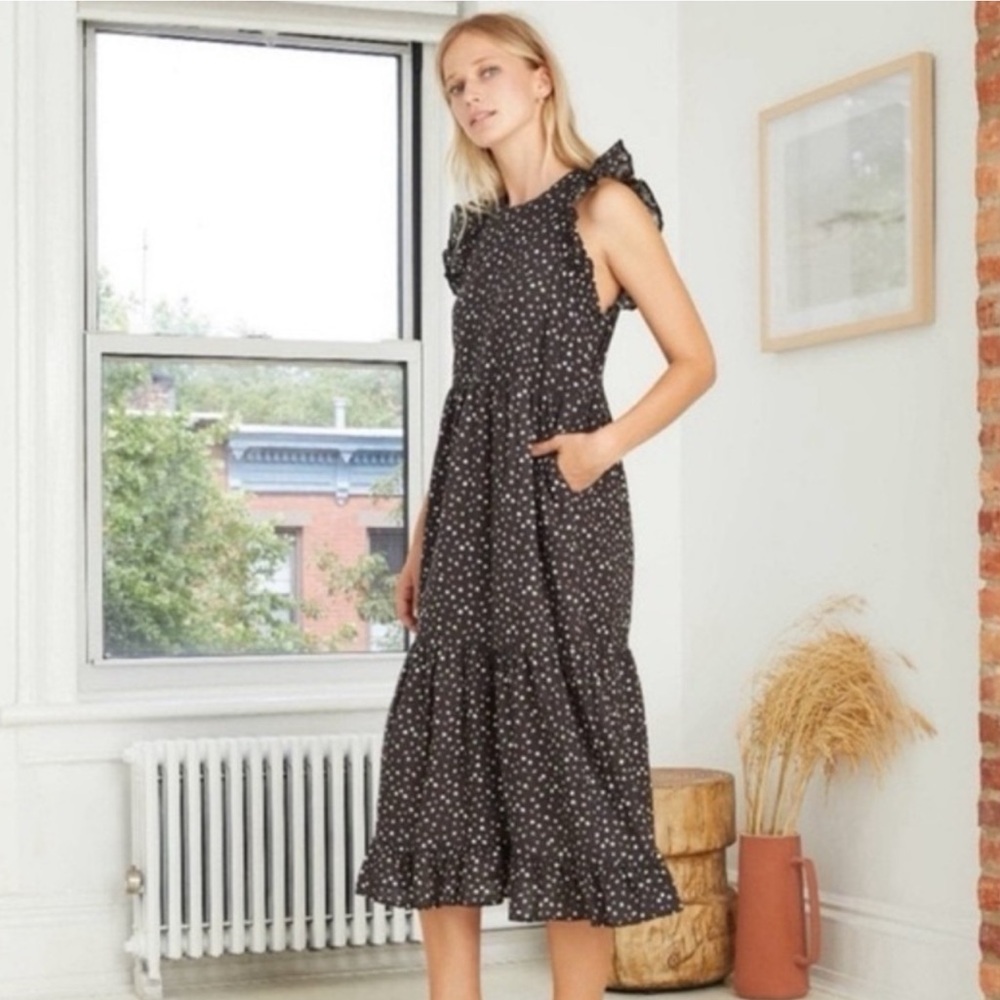 Universal Thread Black Floral Cotton Dress
